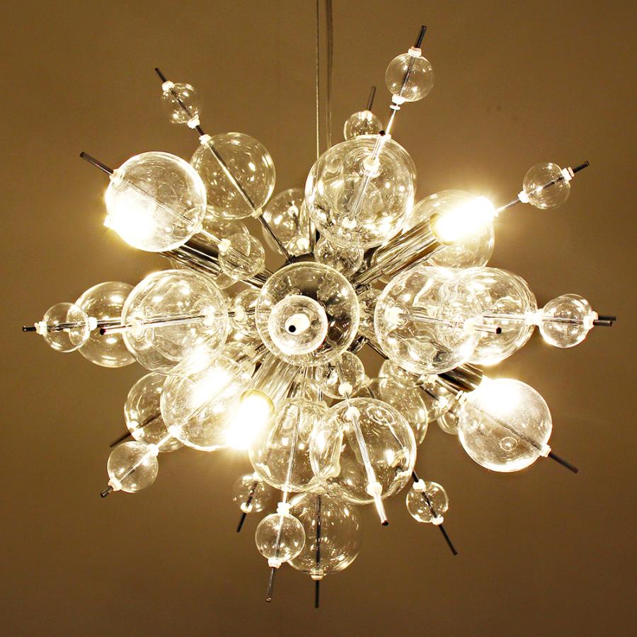 バブルシャンデリア 6灯 ゴールド LED ミッドセンチュリー OF