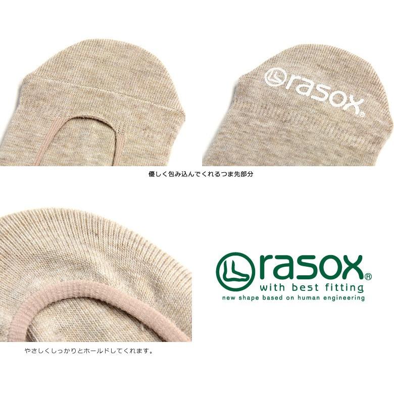 rasox ラソックス ベーシック・カバー カバーソックス ショートソックス スニーカーソックス 無地 男女兼用 (ba151c001)｜arrowhead｜06