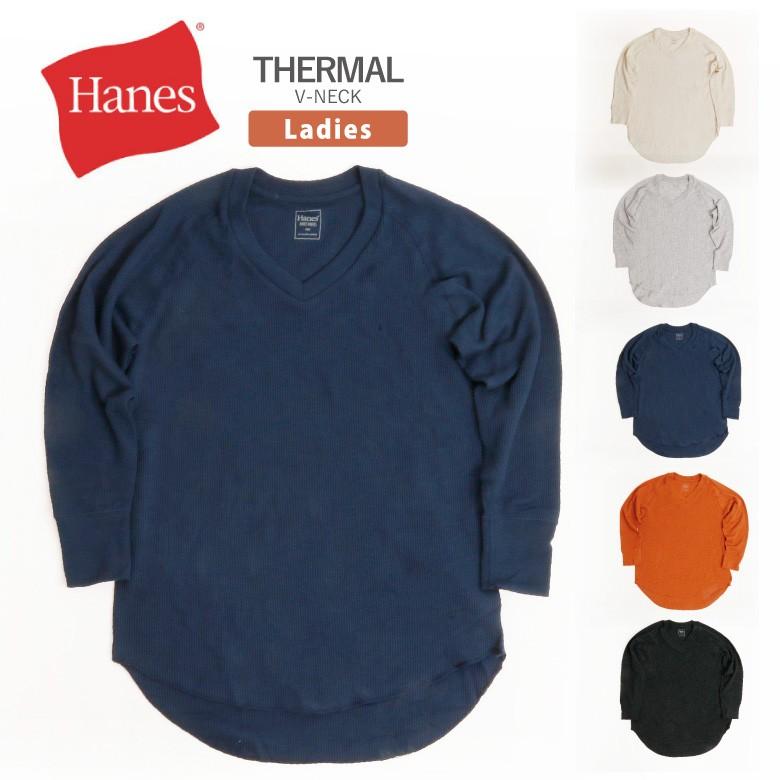 ヘインズ Hanes Tシャツ レディース サーマル Vネック 長袖 カットソー ルームウェア ウィメンズ Hw4 Q502 Hw4 Q502 Arrowhead アローヘッド 通販 Yahoo ショッピング