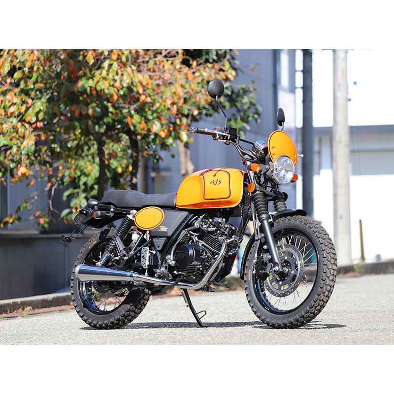 AJS TempestScrambler125 専用トラップメガフォン フルEXマフラー