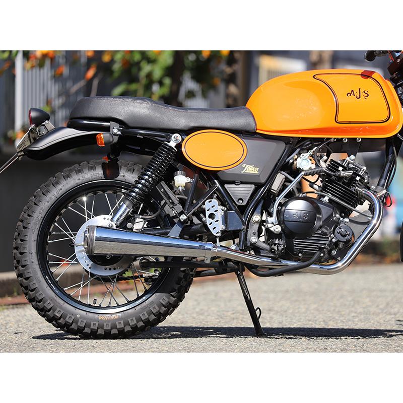 AJS TempestScrambler125 専用トラップメガフォン フルEXマフラー