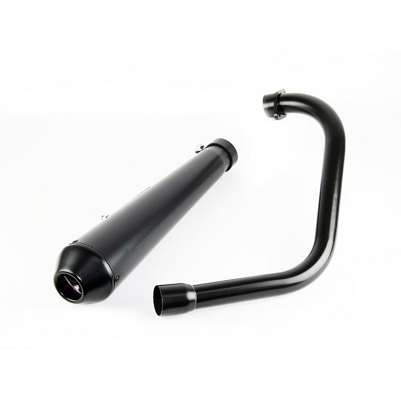 YB125SP専用リバースコーンフルエキゾースト（ブラック）日本製
