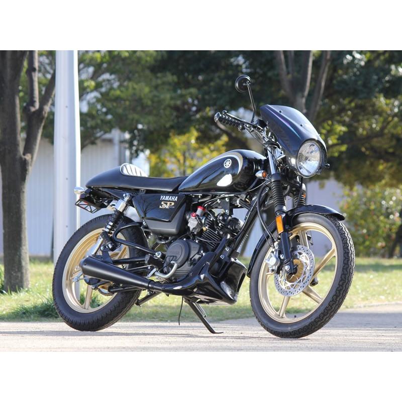 YB125SP専用リバースコーン(ブラック)＆NIBBIキャブレター（PE28