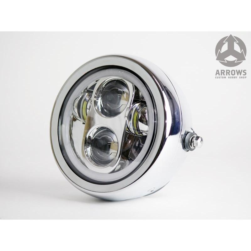 YB125SP専用プロジェクターLEDヘッドライト（シルバー） TYPE2