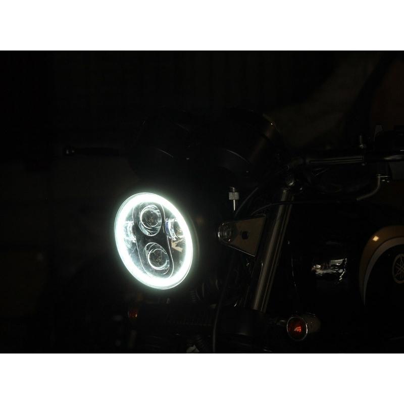 YB125SP専用プロジェクターLEDヘッドライト（シルバー） TYPE2