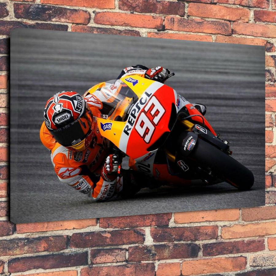 マルク・マルケス MotoGP 高級 キャンバス パネル ポスター A1 海外