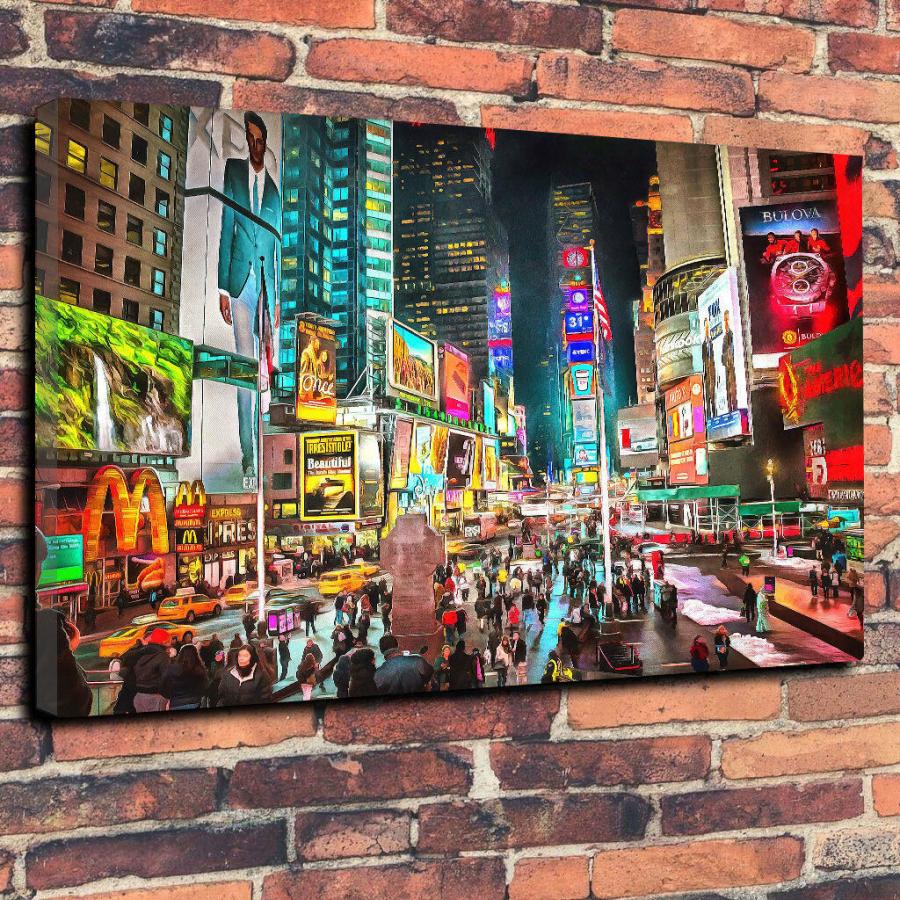 最も信頼できる タイムズスクエア アメリカ オシャレ 街並み 風景 夜景 写真 グッズ 雑貨 海外 A１ ポスター