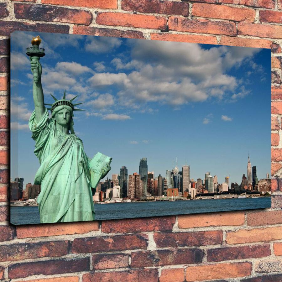 ニューヨーク 自由の女神 高級 キャンバス アートパネル ポスター A１