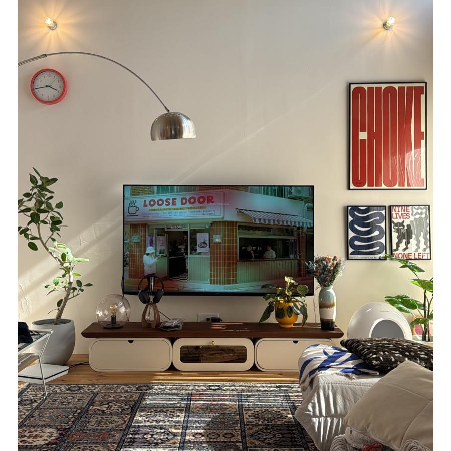 CHOKE ポスター シルバーフレーム付 レッド 赤 アート シンプル 文字