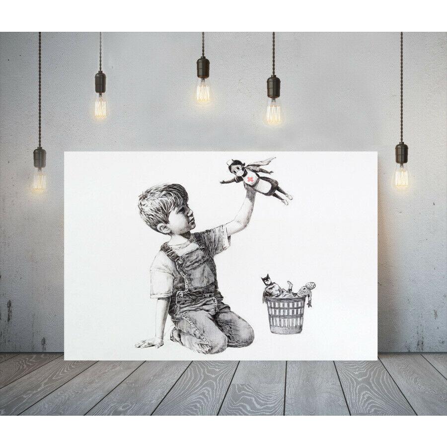 No.239フレーム付きキャンバスアートバンクシーバスキアインテリア絵画