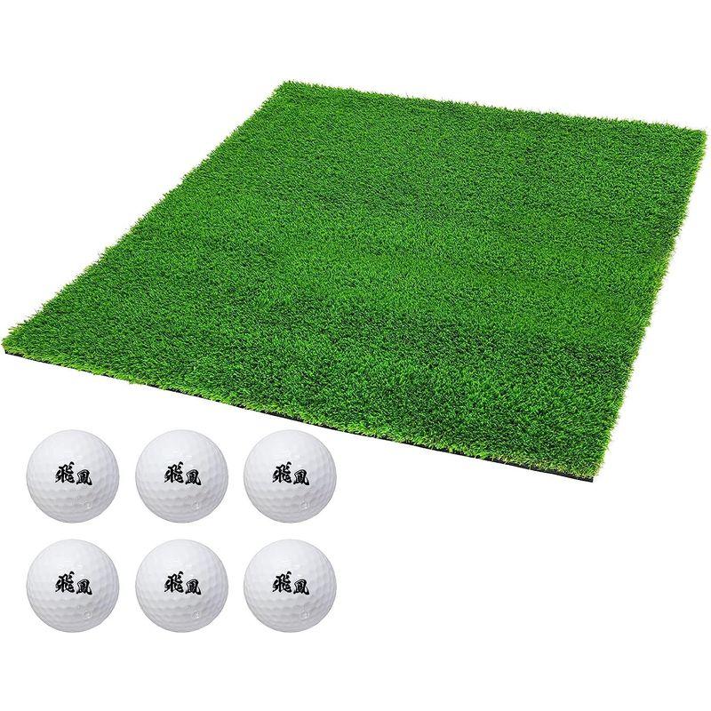 GolfStyle ゴルフマット 35mm ラフ芝 ゴルフ 練習 マット 100×100cm アイアン ショット アプローチ 練習用 Rou ゴルフマット 35mm ラフ芝 ゴルフ 練習 マット 100×100cm アイアン ショット アプローチ 練習用 Rou