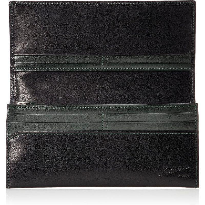 キタムラ 長財布 バッファロー革 NH0810 メンズ ブラックグリーンステッチ 黒 15301 あり 長財布 バッファロー革 NH0810 メンズ ブラックグリーンステッチ
