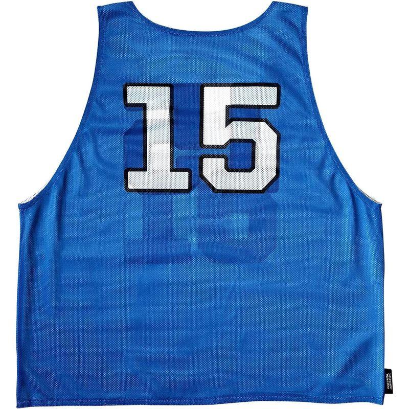 ATHLETIC MART ビブス(リバーシブル)4?15番 裏表/前後ろ番号付 12枚セット収納メッシュバッグ付全4カラー ビブス男女フリ MART ビブス リバーシブル 15番 裏表/前後ろ番号付 12枚セット収納メッシュバッグ付全4カラー ビブス男女フリ