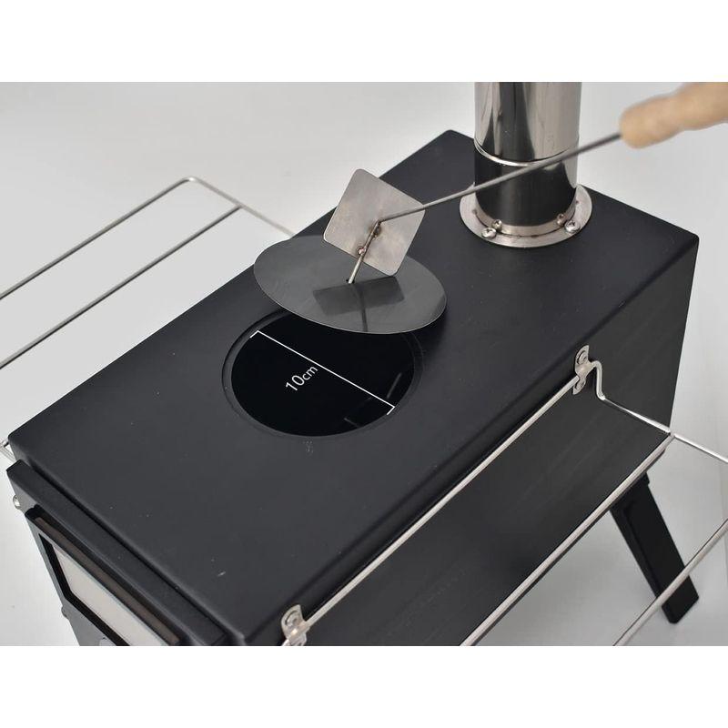 Anlik 薪ストーブ アウトドア調理 暖炉 キャンプ テント 煙突付き (ブラック/鉄製) 薪ストーブ アウトドア調理 暖炉 キャンプ テント 煙突付き ブラック/鉄製