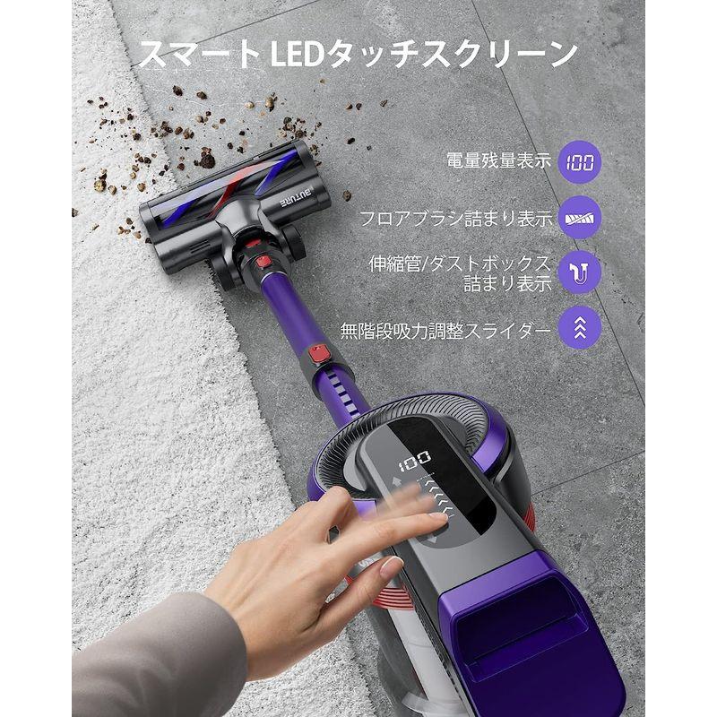 BuTure コードレス掃除機 400W 33KPa 吸引力 サイクロン ssol-shopping_2320172707667