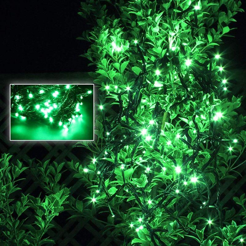 QUALISS　クリスマス　防滴　ストレート　7種類　100m　LED　ライト　1000球　Aコン　緑　グリーン　イルミネーション　点滅
