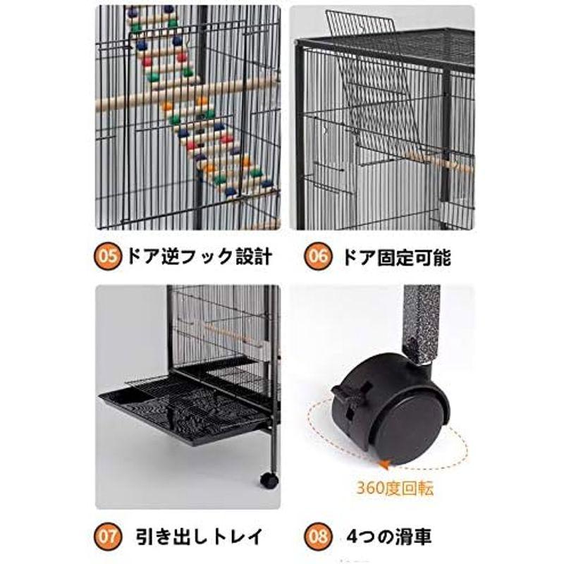 Aeon hum 鳥かご 鳥ケージ バードゲージ 大型 豪華ケージ 大きい 複数飼い キャスタ-付き インコ オウムケージ オカメ セキセイ インコ オウムケージ オカメ セキセイ hum 鳥かご 鳥ケージ バードゲージ 大型 豪華ケージ 大きい 複数飼い キャスタ 付き