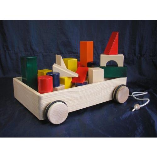 【日本製木のおもちゃ】引車積木 