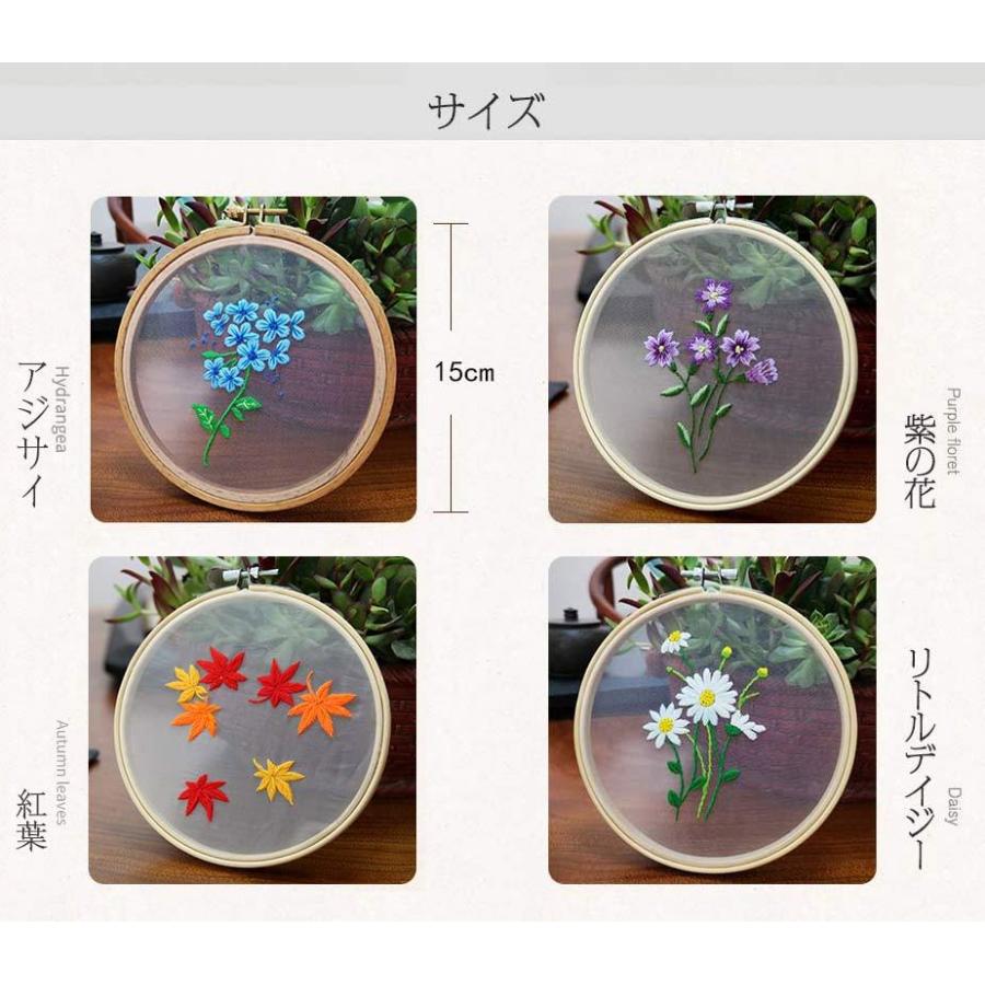 刺繍キット オーガンザ 手作り 飾り刺繍 手芸キット アジサイ 紫陽花 紅葉 コスモス 花 白い オーガンジー 薄い 薄絹 アートパネル 壁飾り 壁掛け Cxy109 アルシオン 通販 Yahoo ショッピング