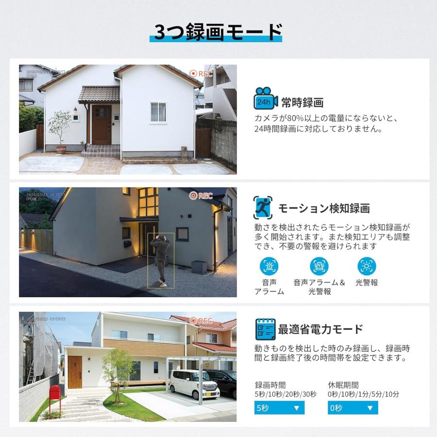 防犯カメラ 屋外 ソーラー 400万画素 2台セット 10台まで増設 監視