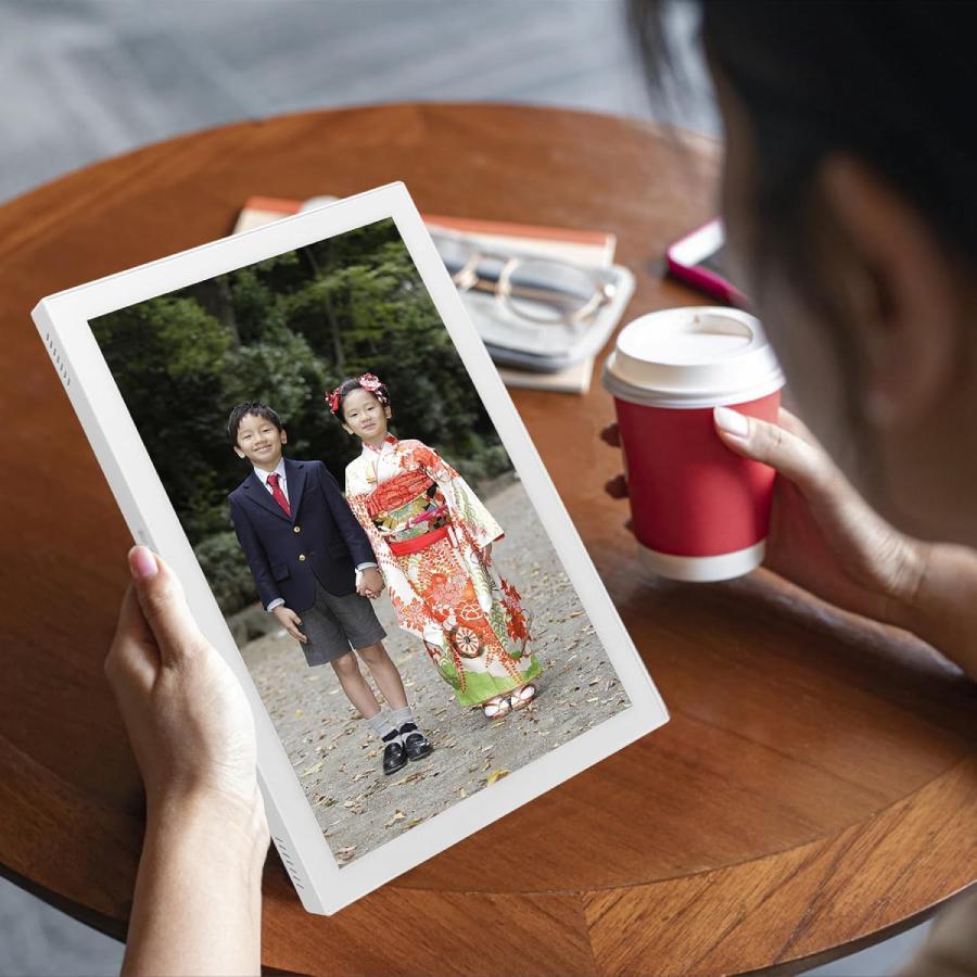 デジタルフォトフレーム wifi 充電式 10.1インチ 写真立て typec