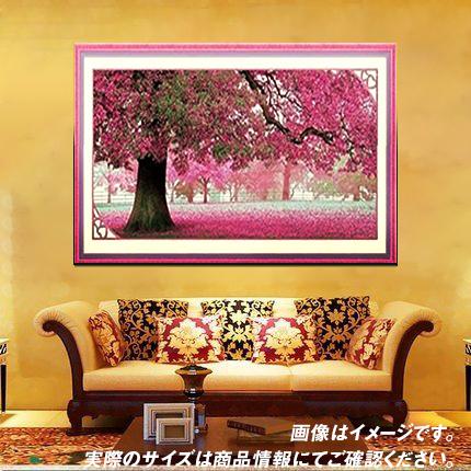 クロスステッチ 刺繍キット 手芸 初心者 図案 大樹桜満開 部屋飾り