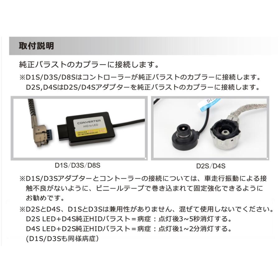 d3s LEDヘッドライト 車検対応 ホワイト 6000K 2灯8600LM 35W 両面発光