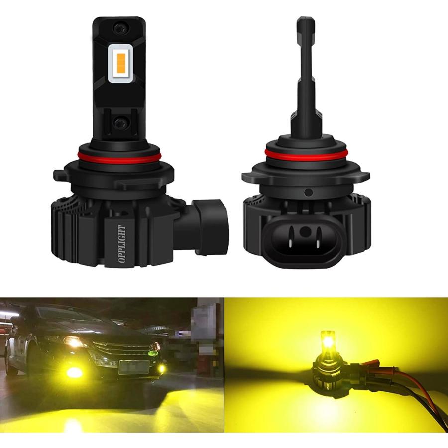 HB4 9006 LEDフォグランプ レモン イエロー 3000K 車検対応 6000LM 高