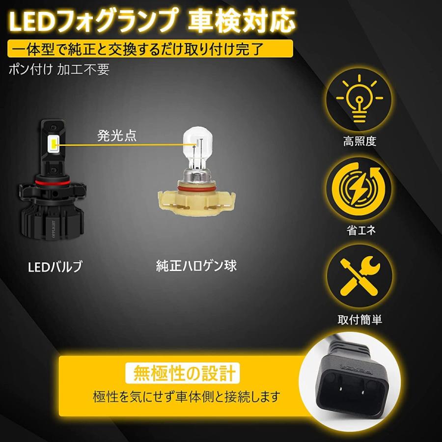 PSX24W LEDフォグランプ イエロー 3000K 車検対応トヨタ 86 BR-Z