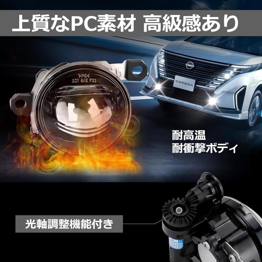 セレナ C28 LED フォグランプ ユニット 汎用 デリカミニ タント