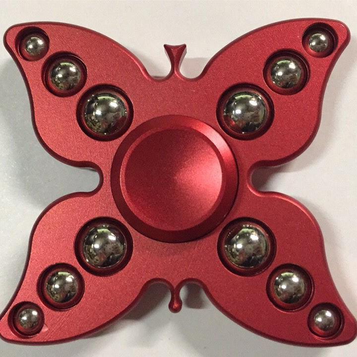 ハンドスピナー 蝶 ストレス解消 高速回転 金属製 子供 大人