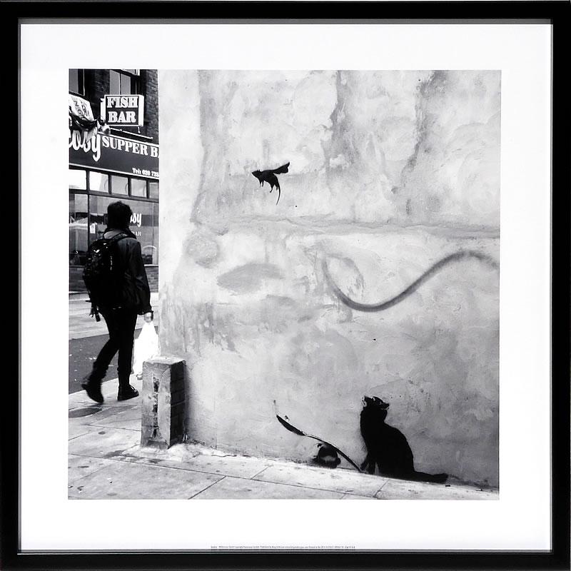 バンクシー ポスター 作品 額 アートパネル 少女と風船 パンダ