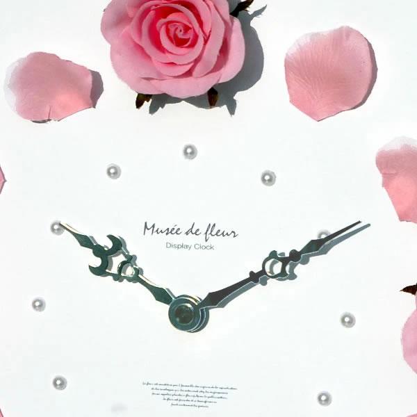 壁掛け時計 ウォールクロック アートフラワークロック 電波時計では