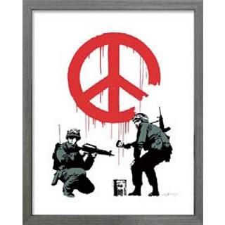 アートパネル アートポスター 絵画 インテリア 壁掛け タペストリー アートフレーム ポップアート バンクシー Peace Soldier モダン 北欧 おしゃれ Iba Ars Online 通販 Yahoo ショッピング