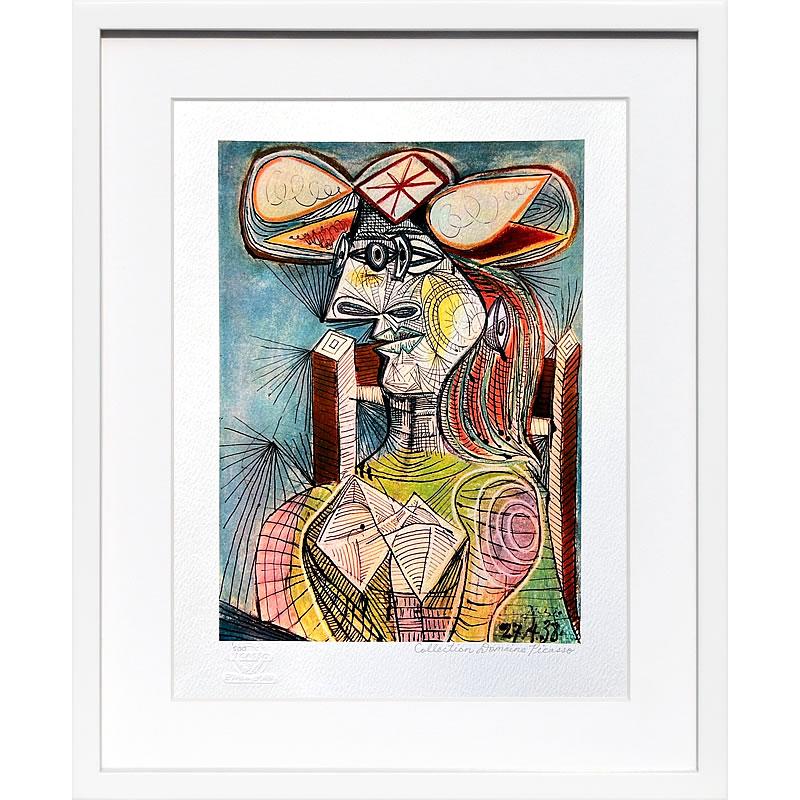 絵画　リトグラフ　パブロ・ピカソ「オートポートレート」Pablo Picasso ≪ パブロ・ピカソ ≫ オリジナルリトグラフ 1959年 PICASSO FUNFZIG