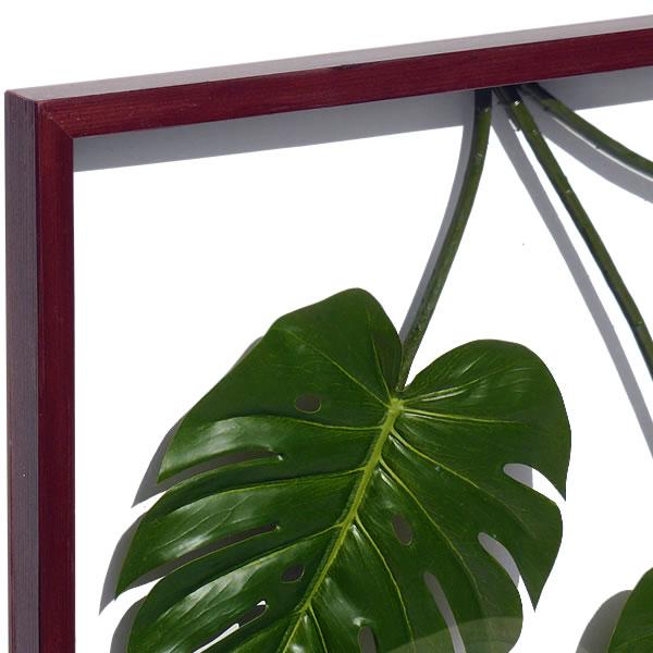 リーフパネル リーフアート リーフフレーム アートパネル フェイクグリーン 壁掛け 造花 インテリアグリーン モンステラ モダン 北欧 おしゃれ 大型 |  | 02