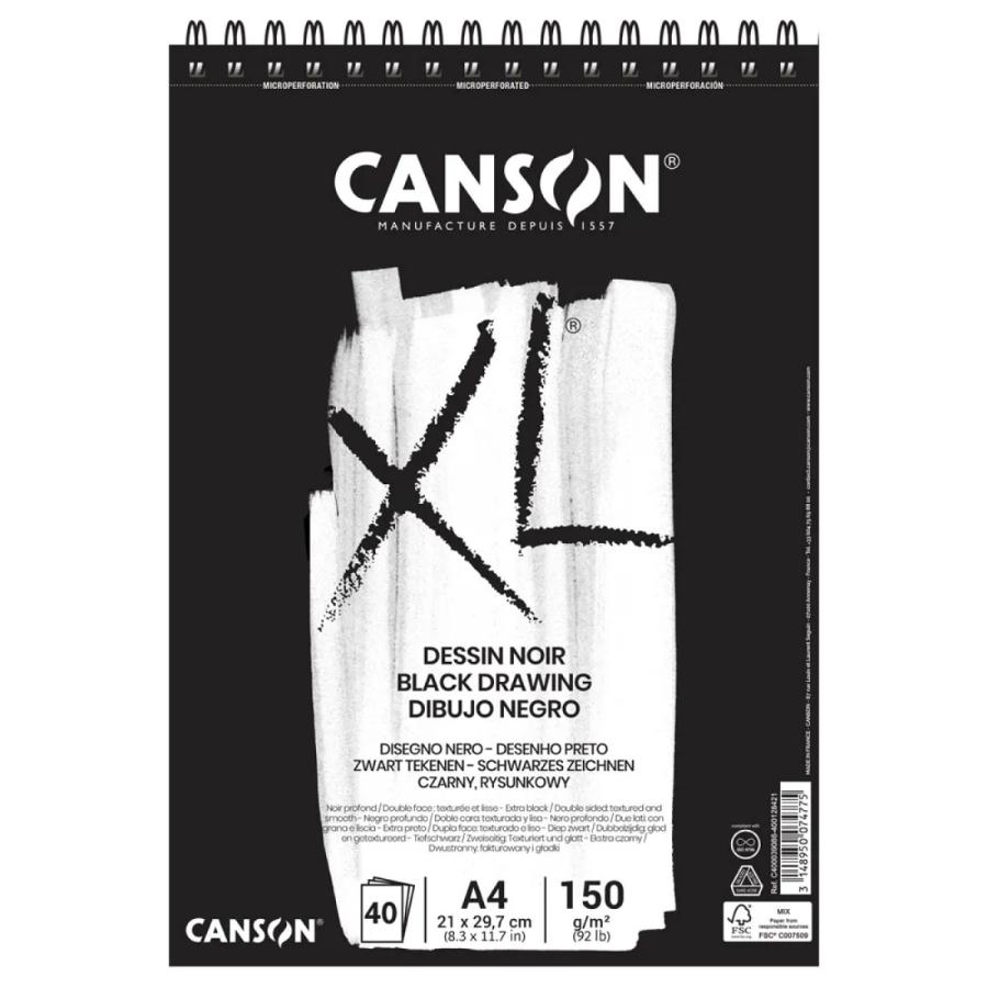 maruman キャンソン CANSON XL スケッチブック ブラック A4 40枚