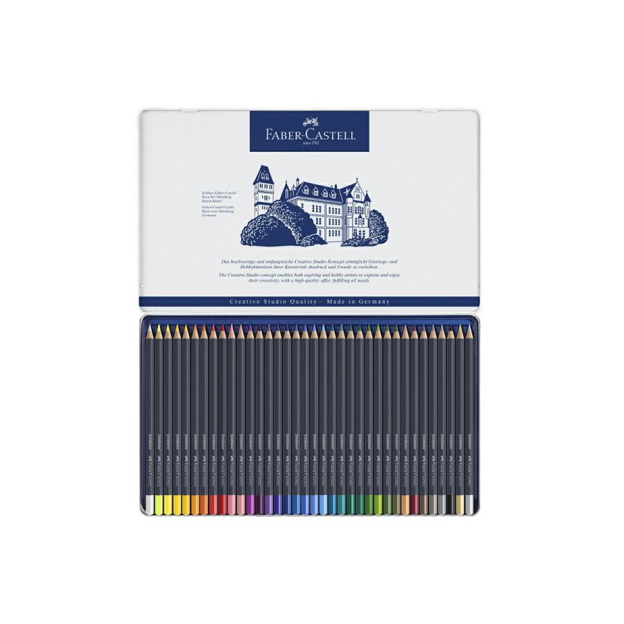 FABER-CASTELL - ファーバーカステル ゴールドファーバー色鉛筆 36色セット缶 114736 ファーバーカステル ゴールドファーバー色鉛筆 36色 缶入 日本