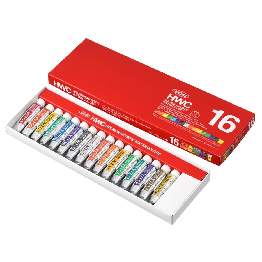 ホルベイン 透明水彩絵具 パールカラーズ 5ml パールカラー16色セット