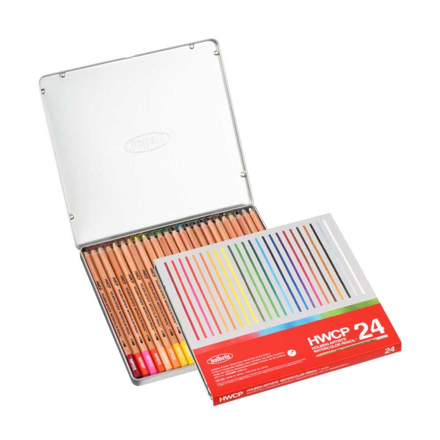 ホルベイン 水彩色鉛筆 24色セット (21192) 水彩画 なめらかな
