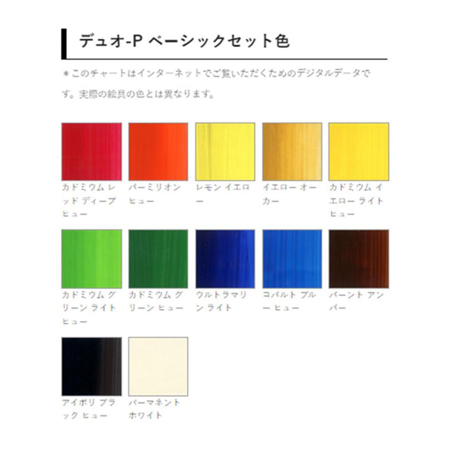 ホルベイン 水可溶性油絵具 デュオ-P ベーシック 12色セット ネコポス