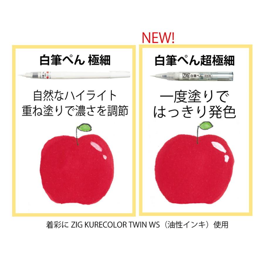 呉竹 ZIG Cartoonist 白筆ぺん 超極細セリース CNBW-02S クレタケ