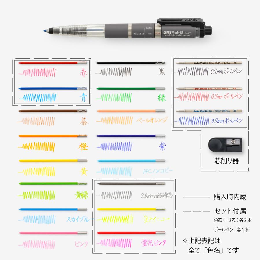 専用ページ　3本セット ぺんてる（Pentel） スーパーマルチエイトセット SUPER Multi8セット