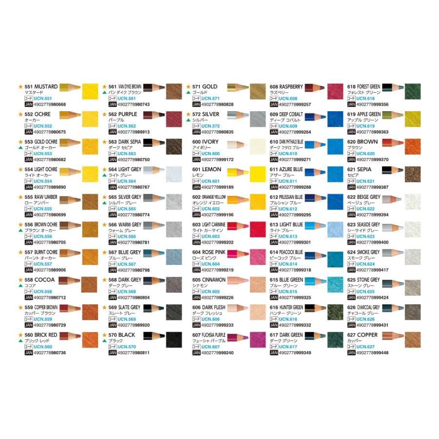 ユニカラー 三菱鉛筆 ユニカラー36色セット 色鉛筆 : Art&Craft