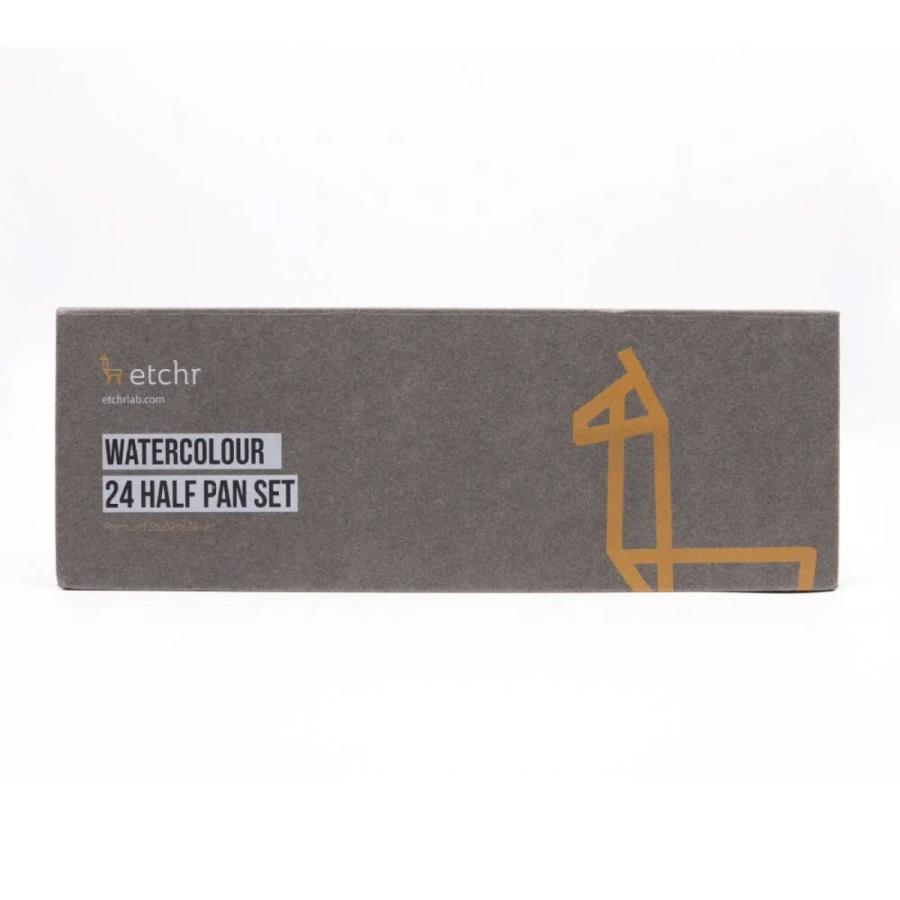 ホルベイン エッチャー(Etchr) 固形水彩絵具 24色セット ハーフパン
