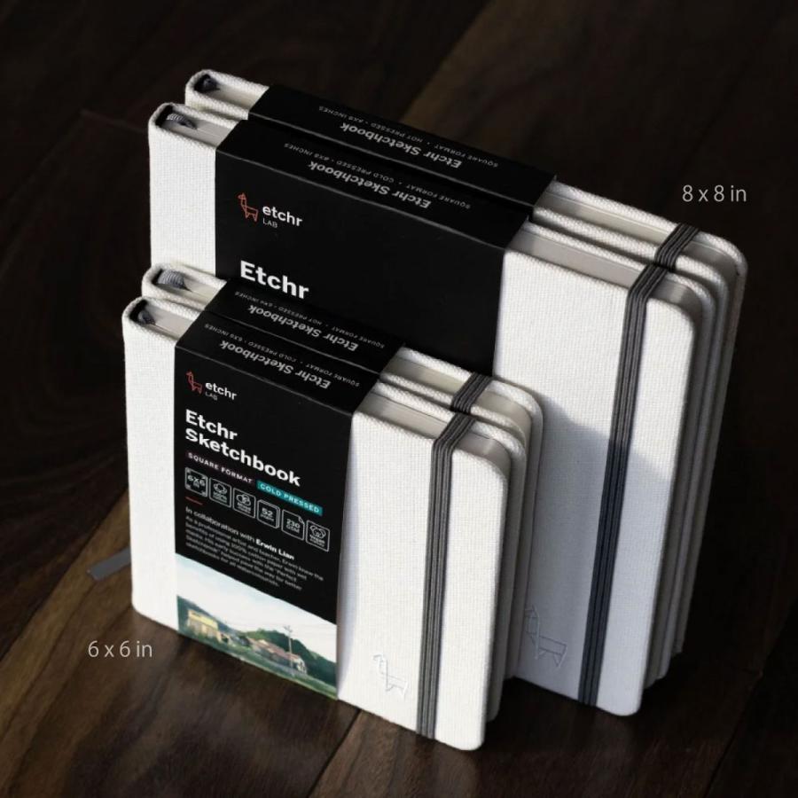 ホルベイン エッチャー(Etchr) スクエア スケッチブック 8×8インチ 中