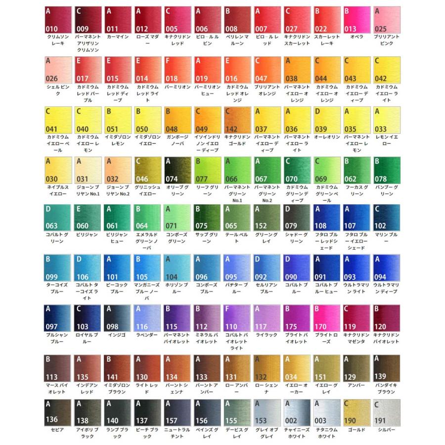 ホルベイン 透明水彩絵具2号(5ml)【単色】全108色（A色002〜038）【1/8】　バラ売り｜art-and-craft-lab｜05