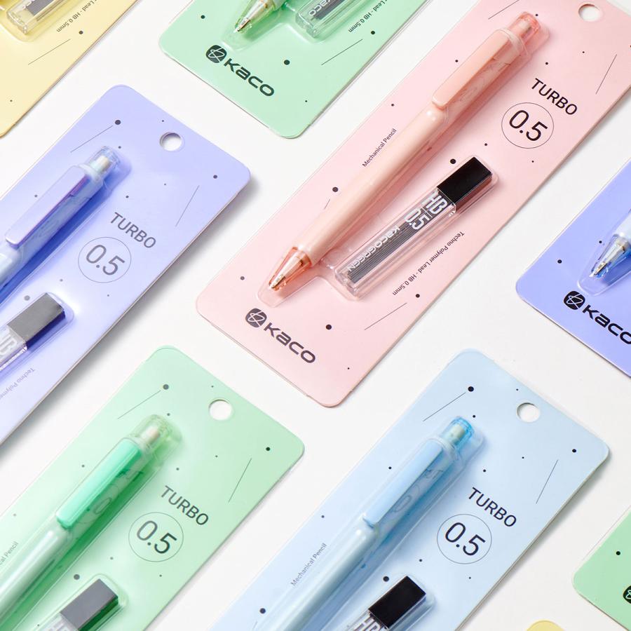 KACO TURBO シャープペンセット 0.5mm替芯付き 全5色 (Pink/Yellow