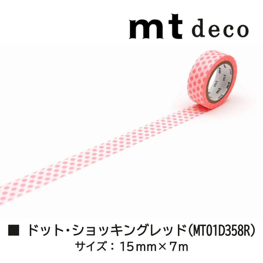 カモ井加工紙 マスキングテープ mt 1P Deco04 ドット 15mmx7ｍ MT01D357R-MT01D368R | mt | 02