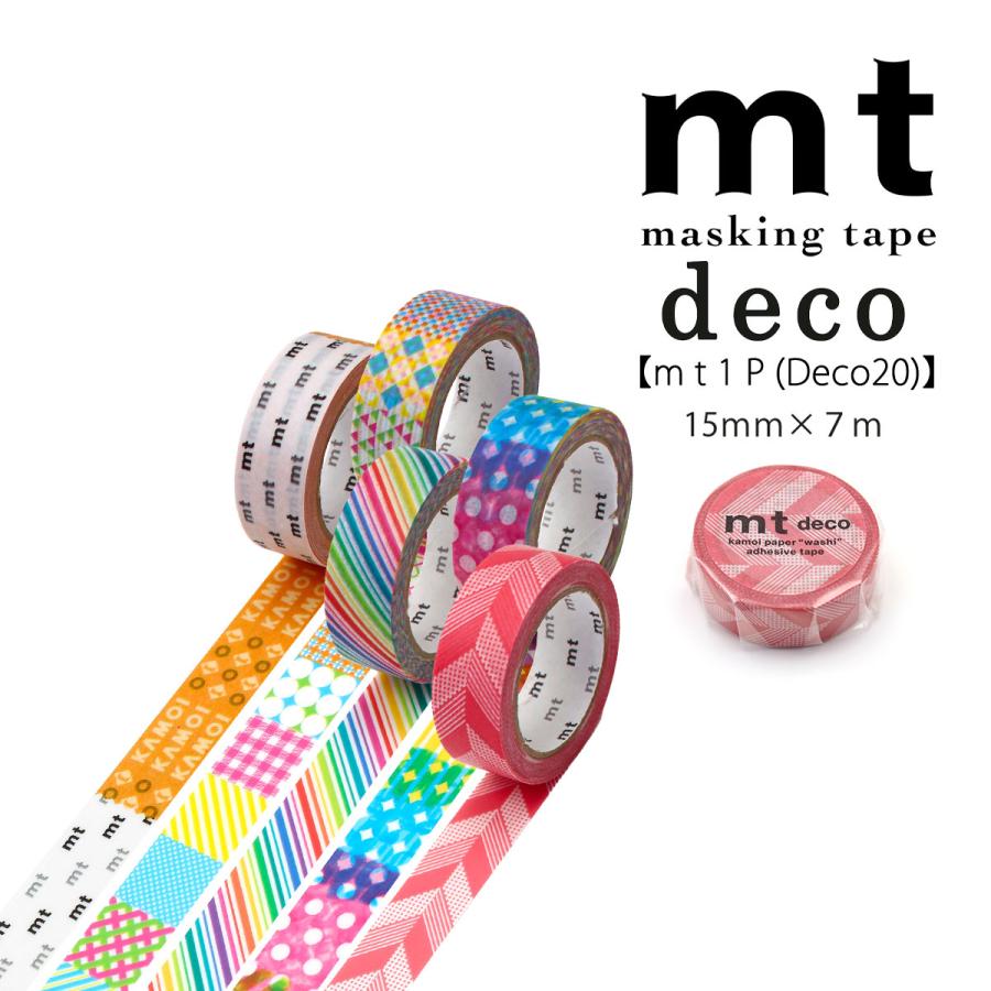 全て新品未開封★ okappalover マスキングテープ　3本セット　② カモ井加工紙 マスキングテープ (mt1P/Deco20) 15mm×7m (MT01D575